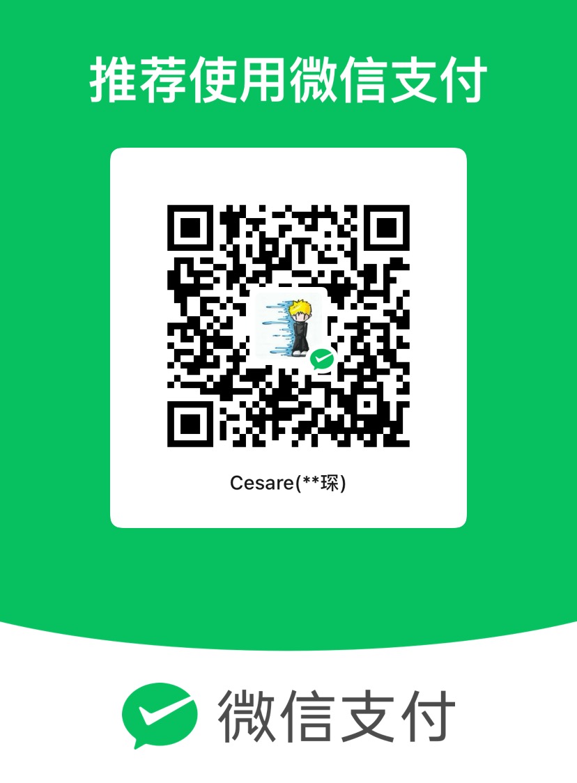 WeChat Pay QR — Cesare